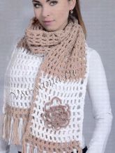 Шарф филейной сеткой, фото
