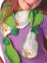 Шарф крючком Груша