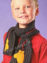 Шарф крючком Варежки
