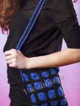 Сумочка с синими квадратами