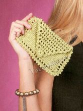 Зеленый клатч-кошелек крючком