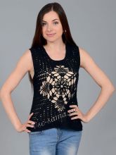 Черная майка квадрат