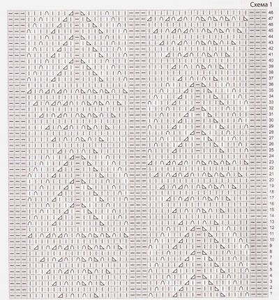 Схема для вязания ажурного узора