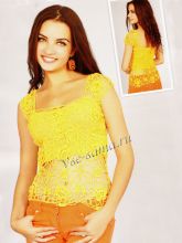 Желтая майка из элементов, фото