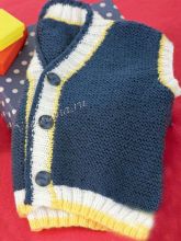 Темно-синий жилет на пуговицах, фото