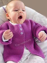 Жакет лиловый для малышки, фото