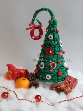 Елочка из пенопласта с подковой на удачу в 2014 году от Vikyletka