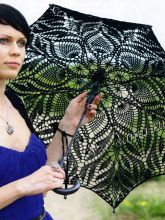 Ажурный зонтик крючком