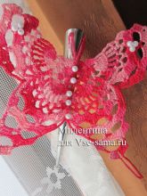 Бабочка-заколка крючком от Милентина