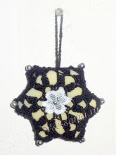 Кружевные игрушки на елочку крючком