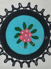 МК - Коврик с цветами крючком