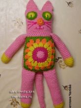 Мастер-класс - Радужный кот, фото игрушки