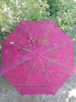 Зонт красные цветы, фото