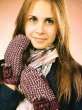 Мастер-класс - варежки с цветочным декором, фото