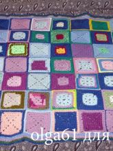 Мастер-класс по утилизации остатков пряжи - плед, фото