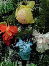 Новогодние шары с пайетками крючком