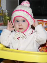 Шапочка крючком для малышки Анечки