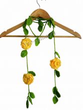 Шарфик крючком Желтые розы