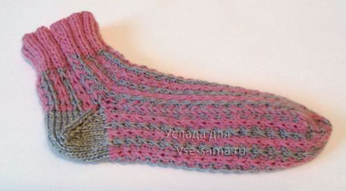МК - Шкарпетки на двох спицях без швів, фото 10