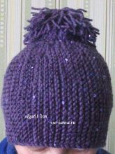 Шапка укороченными рядами, фото