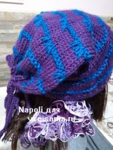 Снуд-шапочка Ленивые волны, фото Снуд-шапочка Ленивые волны, фото