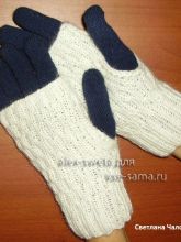 Белые митенки, фото