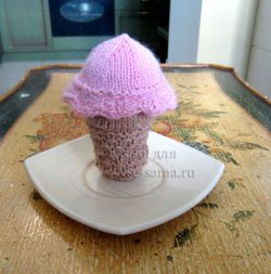 Мороженое в вафельном стаканчике, фото