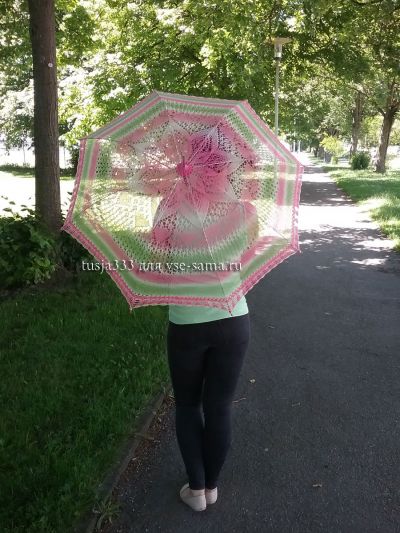 Зонт розовый цветок