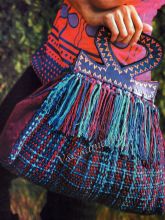 Сумка в сиренево-фиолетово-бирюзовой гамме, фото