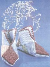 Тапочки из цветных квадратов