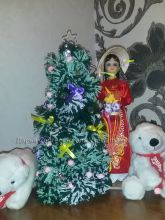 Ёлка из помпонов от Дарья Сергеевна