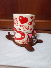 Подставка по чашку кошечка, фото