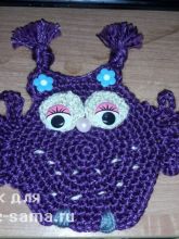 Аппликация - Сова крючком, фото