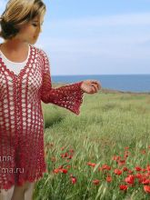 Кардиган в технике брюгге, фото