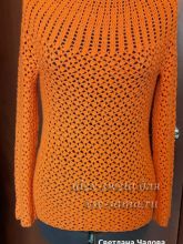 Летний пуловер крючком, фото