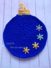 Прихватка Елочный шарик, фото