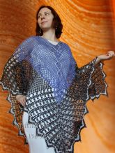 Ажурное пончо - накидка крючком, фото