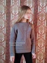 Пуловер крючком с пауком, фото