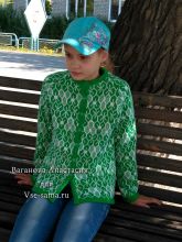 Жаккардовый жакет - Яркая зелень, фото