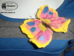Валяная брошка Бабочка от oxakon