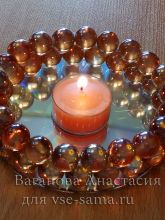 МК - Подсвечник из стеклянных шариков, фото