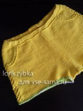 Летние шорты спицами, фото