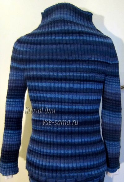 свитер с аранами, вид со спины