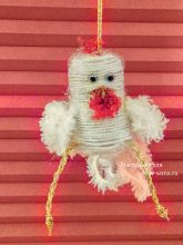 МК - Елочная игрушка Петушок из пробки, фото