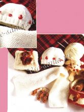 Белые шарф, шапочка и сумочка