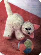 Игрушка - Белый котенок