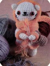 Кошечка со спицами - Мягкая игрушка