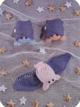 Мягкая вязаная игрушка - Летучие мышки