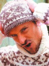 Мужская шапочка с жаккардовым рисунком