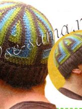 Мужская шапочка с несложным рисунком